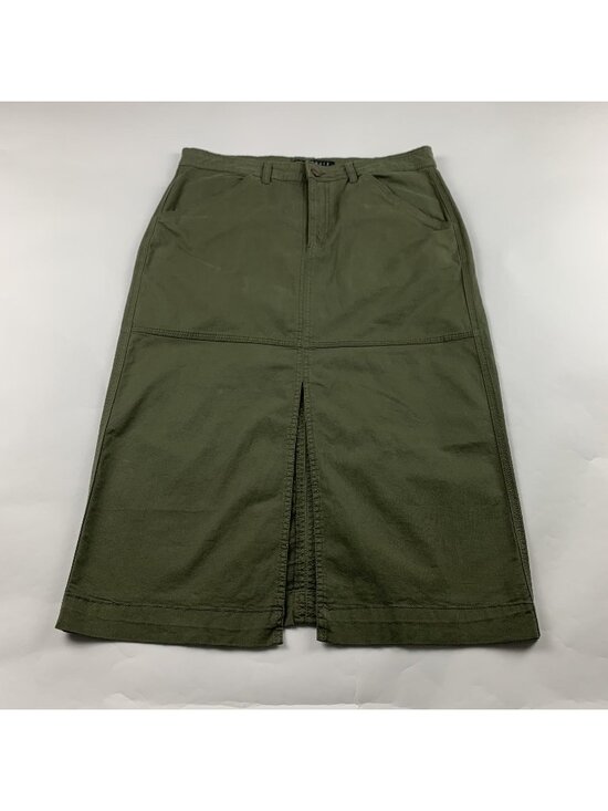 Sanctuary Dresses & Skirts - Sanctuary Dark Burnt Olive Canvas Split Front Triple Threat Pencil Skirt 29 New